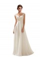 Sweep Train Sleeveless Soft Chiffon & Lace Ivory A-Line Wedding Dress Colchester