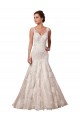 Chapel Train Sleeveless Tulle & Lace Ivory Mermaid Bridal Wedding Dress Colchester