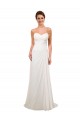 Chapel Train Sleeveless Soft Chiffon Ivory Sheath Wedding Gowns Colchester