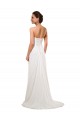 Chapel Train Sleeveless Soft Chiffon Ivory Sheath Wedding Gowns Colchester