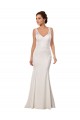 Chapel Train Sleeveless Lace & Stretch Crepe Ivory Mermaid Sexy Wedding Dress Colchester