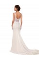 Chapel Train Sleeveless Lace & Stretch Crepe Ivory Mermaid Sexy Wedding Dress Colchester
