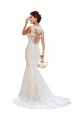 Chapel Train Sleeveless Lace White Mermaid Wedding Dress Colchester