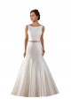Chapel Train Sleeveless Satin Ivory Mermaid Modern Wedding Dress Colchester