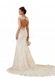 Chapel Train Sleeveless Lace Ivory Sweetheart Mermaid Modern Wedding Dress Colchester