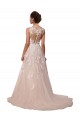 Chapel Train Sleeveless Tulle & Lace Ivory Sweetheart A-Line Wedding Dress Colchester