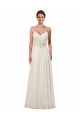 Chapel Train Sleeveless Soft Chiffon Ivory Sheath Wedding Dress Colchester