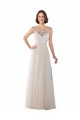 Sweep Train Sleeveless Tulle Ivory & Champagne A-Line Boho Wedding Dress Colchester