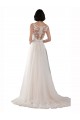 Sweep Train Sleeveless Tulle Ivory & Champagne A-Line Boho Wedding Dress Colchester