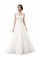 Cathedral Train Sleeveless Tulle & Lace Ivory A-Line Beach Wedding Dress Colchester