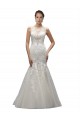 Sweep Train Sleeveless Tulle & Lace Ivory Mermaid Wedding Dress Colchester