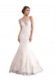 Cathedral Train Sleeveless Tulle & Lace Ivory & Champagne Mermaid Wedding Dress Colchester