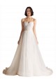 Sweep Train Sleeveless Tulle Ivory A-Line Bridal Wedding Dress Colchester