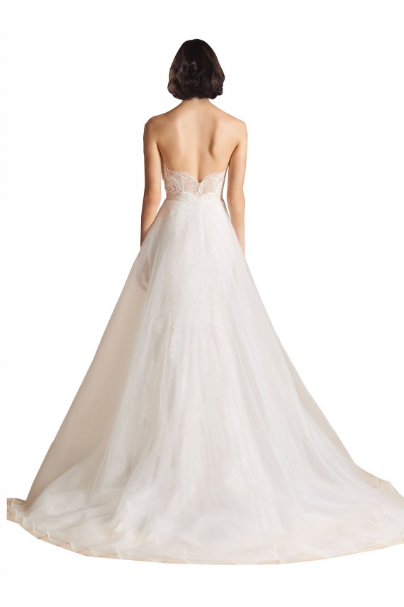 Sweep Train Sleeveless Tulle Ivory A-Line Bridal Wedding Dress Colchester