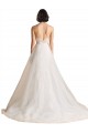 Sweep Train Sleeveless Tulle Ivory A-Line Bridal Wedding Dress Colchester
