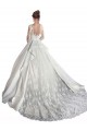 Cathedral Train Long Sleeves Satin & Lace White A-Line Wedding Dress Colchester