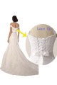 Chapel Train Sleeveless Lace White Mermaid Beach Wedding Dress Colchester