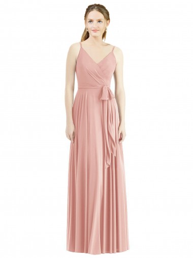 Long Sleeveless Soft Chiffon Bliss Pink A-Line Formal Dress / Bridesmaid Dress Colchester