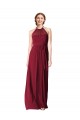 Long Sleeveless Chiffon Burgundy A-Line Evening Gowns / Bridesmaid Dresses Colchester