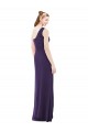 Long Sleeveless Soft Chiffon Grape One Shoulder A-Line Evening Dress / Bridesmaid Dress Colchester