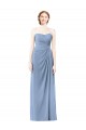 Long Sleeveless Chiffon Dusty Blue A-Line Formal Dresses / Bridesmaid Dresses Colchester