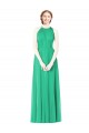 Long Sleeveless Soft Chiffon Emerald Green A-Line Bridesmaid Dress Colchester