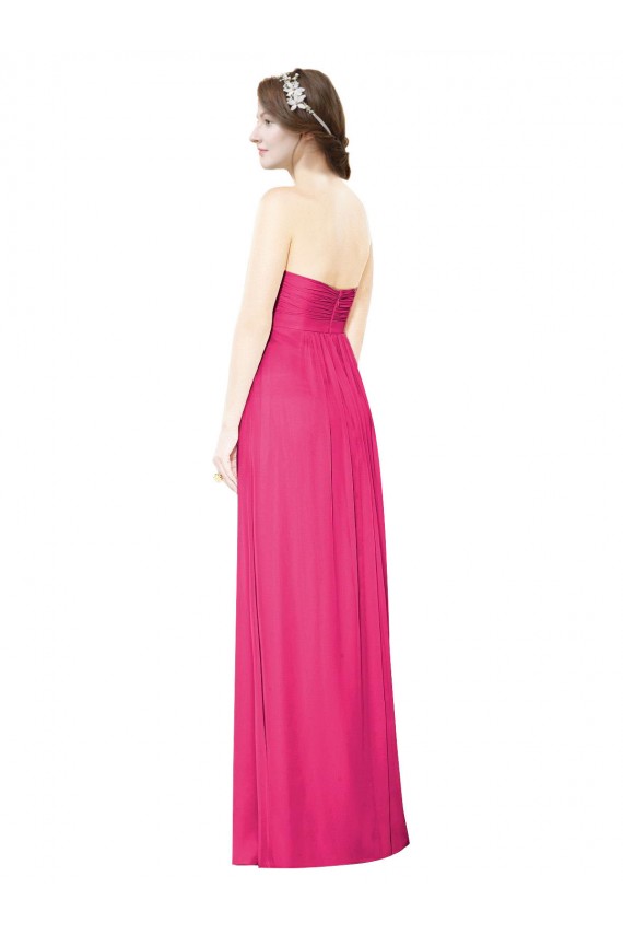 Long Sleeveless Soft Chiffon Azalea Strapless A-Line Bridesmaid Dress Colchester