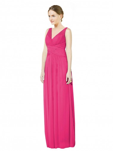 Long Sleeveless Soft Chiffon Azalea A-Line Bridesmaid Dress Colchester