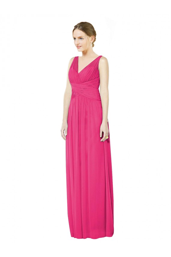 Long Sleeveless Soft Chiffon Azalea A-Line Bridesmaid Dress Colchester