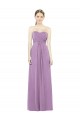 Long Sleeveless Soft Chiffon Dark Lavender Sweetheart A-Line Bridesmaid Dress Colchester