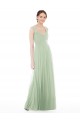 Long Cap Sleeves Soft Chiffon Sage A-Line Formal Dress / Bridesmaid Dress Colchester