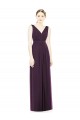 Long Sleeveless Chiffon Grape A-Line Bridesmaid Dress / Evening Dress Colchester