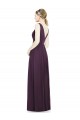 Long Sleeveless Chiffon Grape A-Line Bridesmaid Dress / Evening Dress Colchester