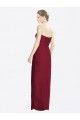 Long Sleeveless Soft Chiffon Burgundy Sweetheart Sheath Bridesmaid Dress Colchester