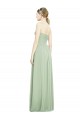 Long Sleeveless Soft Chiffon Sage Sweetheart A-Line Bridesmaid Dress Colchester