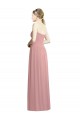 Long Sleeveless Chiffon Dusty Pink A-Line Bridesmaid Dress / Evening Dress Colchester