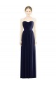Long Sleeveless Soft Chiffon Dark Navy A-Line Formal Evening Gown / Bridesmaid Dress Colchester