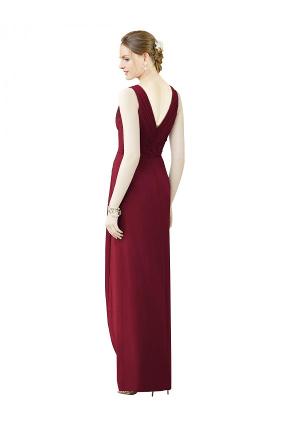 Long Sleeveless Chiffon Frost Sheath Bridesmaid Dress / Evening Dress Colchester