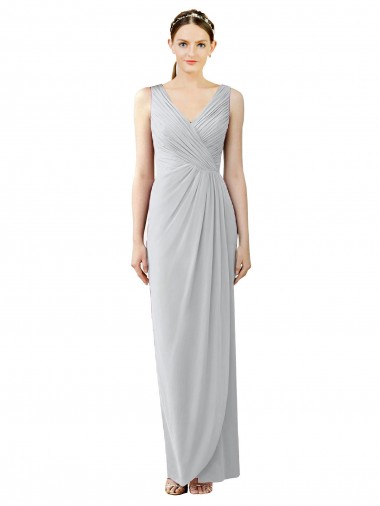 Long Sleeveless Chiffon Frost Sheath Bridesmaid Dress / Evening Dress Colchester