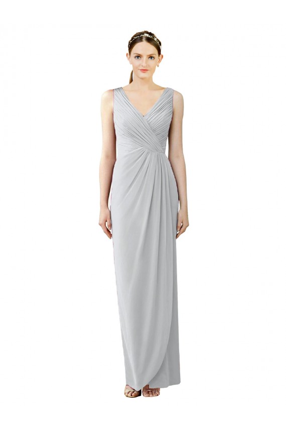 Long Sleeveless Chiffon Frost Sheath Bridesmaid Dress / Evening Dress Colchester