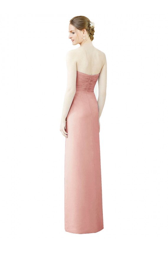 Long Sleeveless Soft Chiffon Bliss Pink A-Line High Low Bridesmaid Dress Colchester
