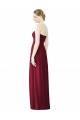 Long Sleeveless Soft Chiffon Burgundy Sweetheart A-Line Evening Dress / Bridesmaid Dress Colchester