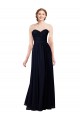 Long Sleeveless Soft Chiffon Dark Navy A-Line Formal Dress / Bridesmaid Dress Colchester
