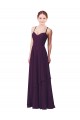 Long Sleeveless Soft Chiffon Grape Sheath Bridesmaid Dress Colchester