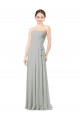 Long Sleeveless Soft Chiffon Silver A-Line Bridesmaid Dresses Colchester