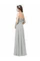 Long Sleeveless Soft Chiffon Silver A-Line Bridesmaid Dresses Colchester