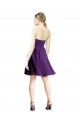 Knee Length Sleeveless Soft Chiffon Purple A-Line Bridesmaid Dress Colchester