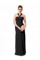 Long Sleeveless Chiffon Black Mermaid Bridesmaid Dress / Evening Dress Colchester