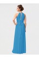 Sleeveless Soft Chiffon Burgundy A-Line High Low Bridesmaid Dress Colchester