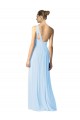 Long Sleeveless Soft Chiffon Light Sky Blue One Shoulder A-Line Bridesmaid Dress Colchester